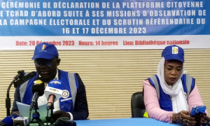 Référendum : La plateforme « Le Tchad d'abord » rend public son rapport d'observation